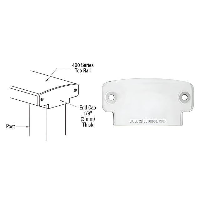 CRL Silver Metallic 400 Series Decorative End Cap