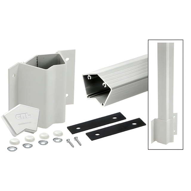 CRL Silver Metallic 48" Inside 135 Degree Fascia Mount Post Kit for 100 Series Rails