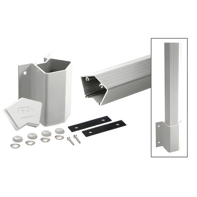 CRL Silver Metallic 48" Outside 135 Degree Fascia Mount Post Kit for 100 Series Rails