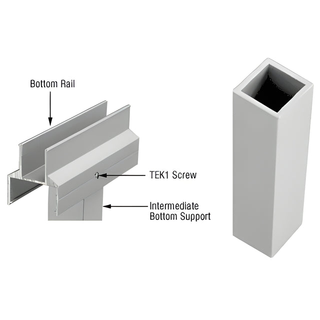 CRL Silver Metallic Intermediate Bottom Support