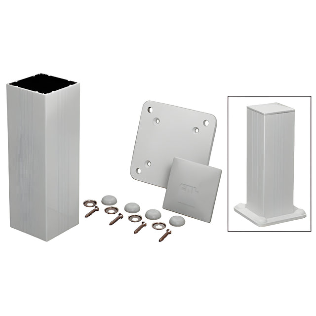 CRL Silver Metallic Standard 4" x 4" Surface Mount 36" Long Post Kit