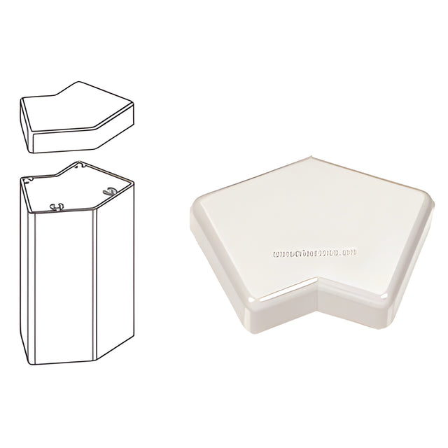 CRL Sky White 100 Series 135 Degree Post Cap