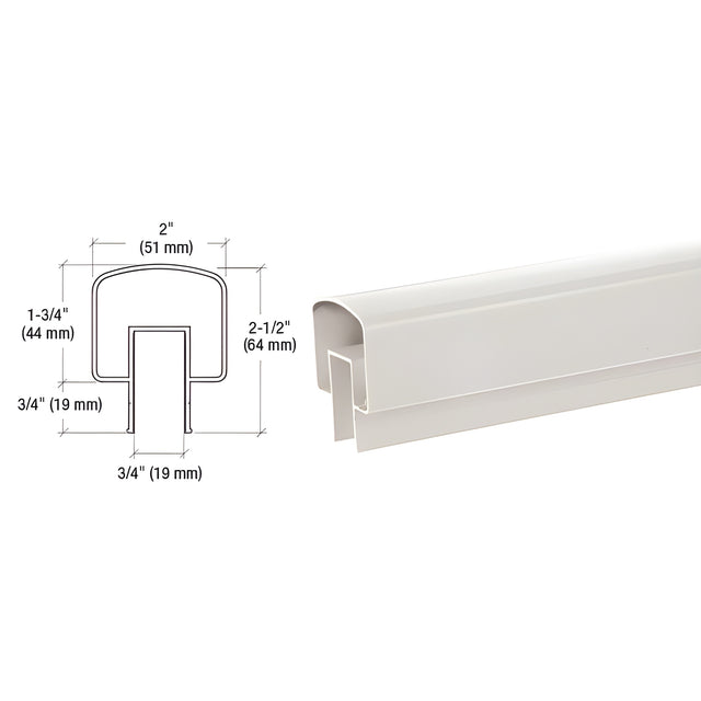 CRL Sky White 100 Series 241" Top Rail