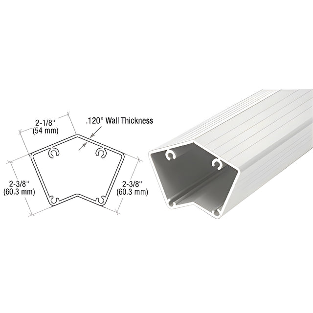 CRL Sky White 200, 300, 350, and 400 Series 36" Long 135 Degree Post