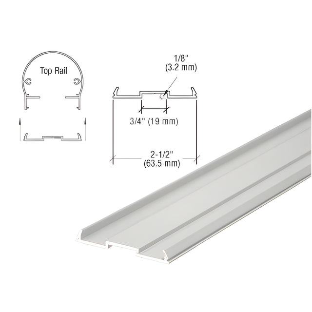 CRL Sky White 241" Top Rail Infill for Pickets