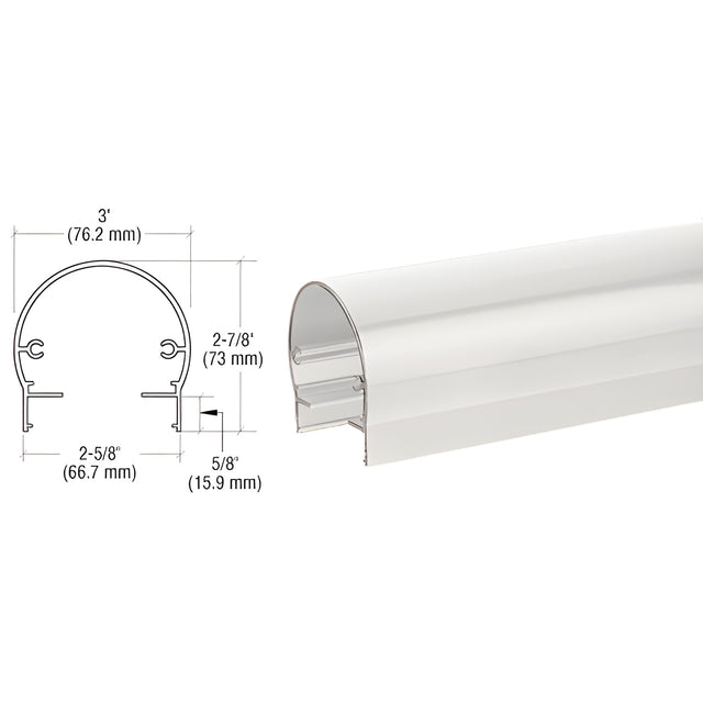 CRL Sky White 300 Series 241" Top Rail