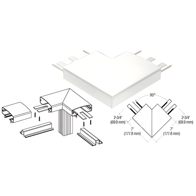 CRL Sky White 400 Series Top Cap 90º Corner