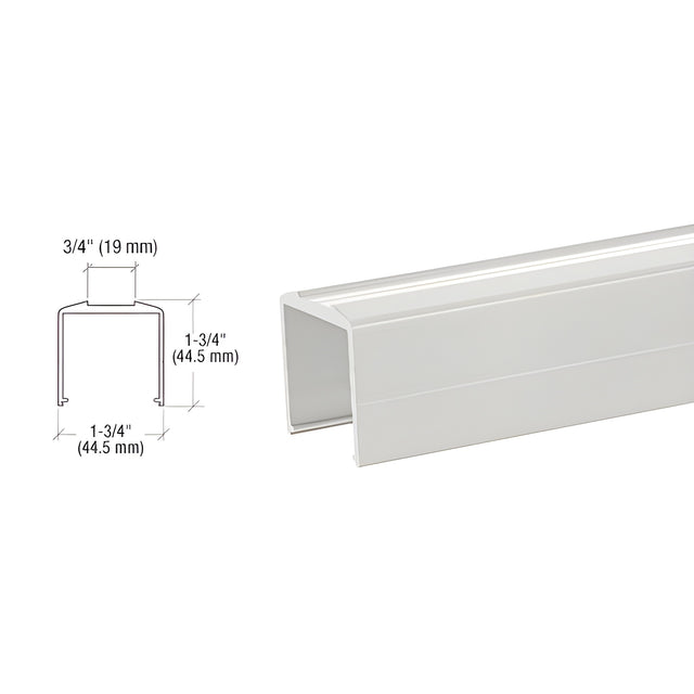 CRL Sky White Bottom Rail for Pickets 241" Long