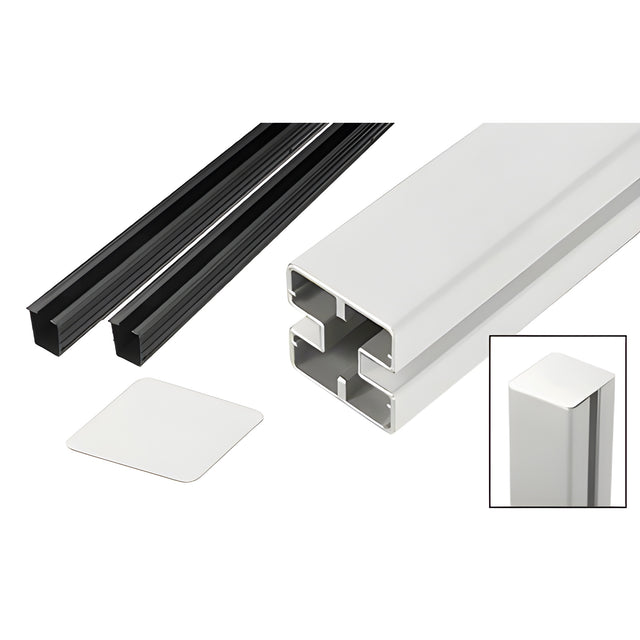 CRL Sky White Heavy-Duty Windscreen Post Kit - 60"