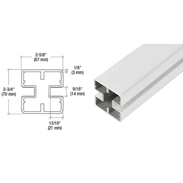 CRL Sky White Heavy-Duty Windscreen Post Only - 72"