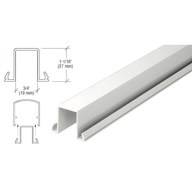 CRL Sky White Horizontal Snap-In Infill for Glass 241" Long