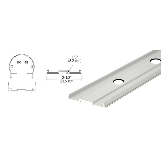 CRL Sky White Pre-Punched 241" Top Rail Infill for Pickets