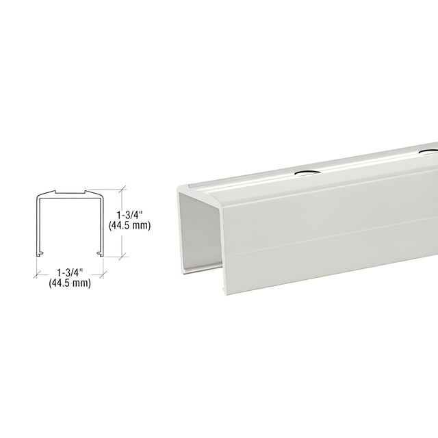 CRL Sky White Pre-Punched Bottom Rail for Pickets