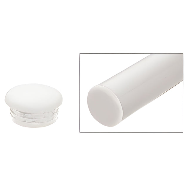 CRL Sky White Quick Connect Color Match End Cap for 1-1/2" Diameter Tubing
