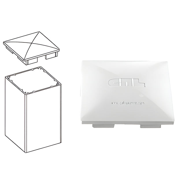 CRL Sky White Standard 4" x 4" Post Cap