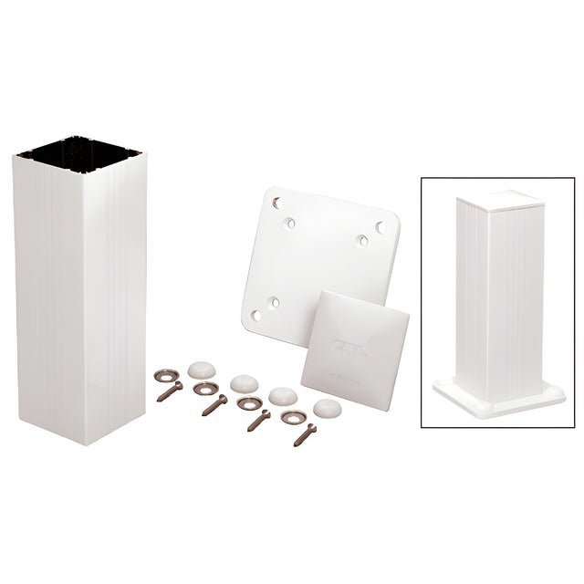 CRL Sky White Standard 4" x 4" Surface Mount 42" Long Post Kit