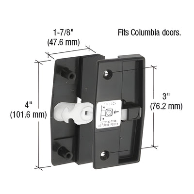 CRL Sliding Screen Door Latch and Pull With 3" Screw Holes for 1/2" Thick Columbia Doors