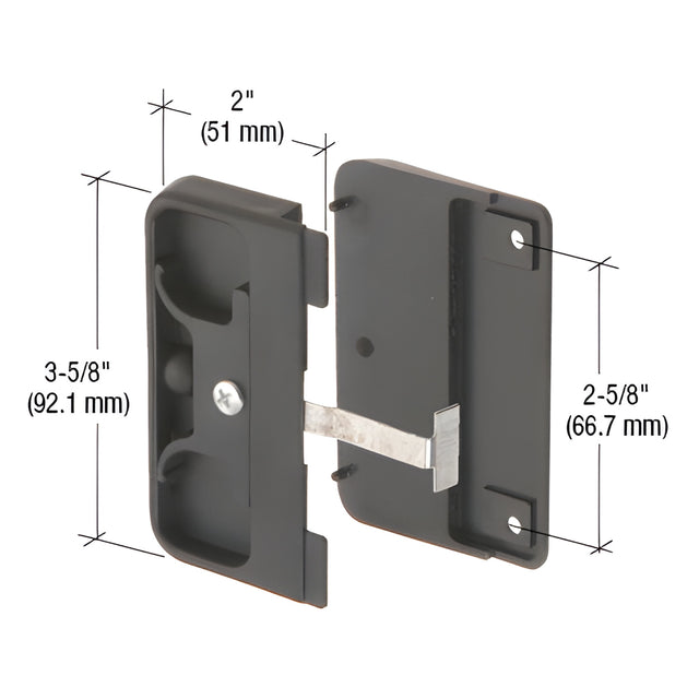 CRL Sliding Screen Door Latch and Pull with 2-5/8" Screw Holes