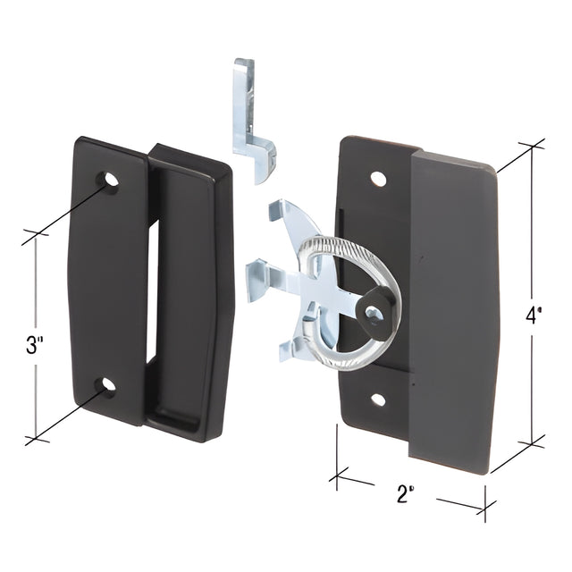 CRL Sliding Screen Door Latch and Pull with 3" Screw Holes for Academy and Better-Bilt Doors