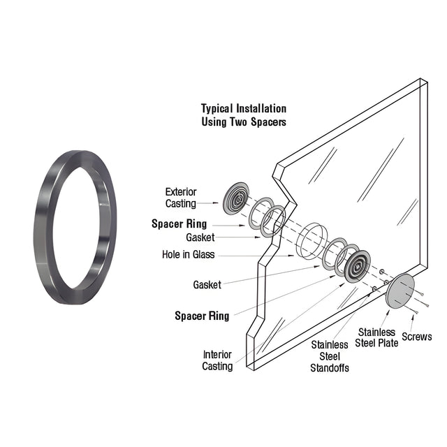 CRL Spacer Ring for 1/4" to 3/8" Glazing - 2/Pk