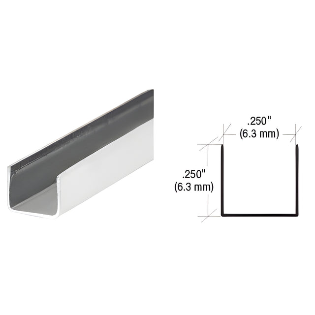 CRL Stainless Steel 1/4" x 1/4" U-Channel