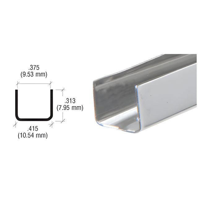 CRL Stainless Steel 3/8" U-Channel