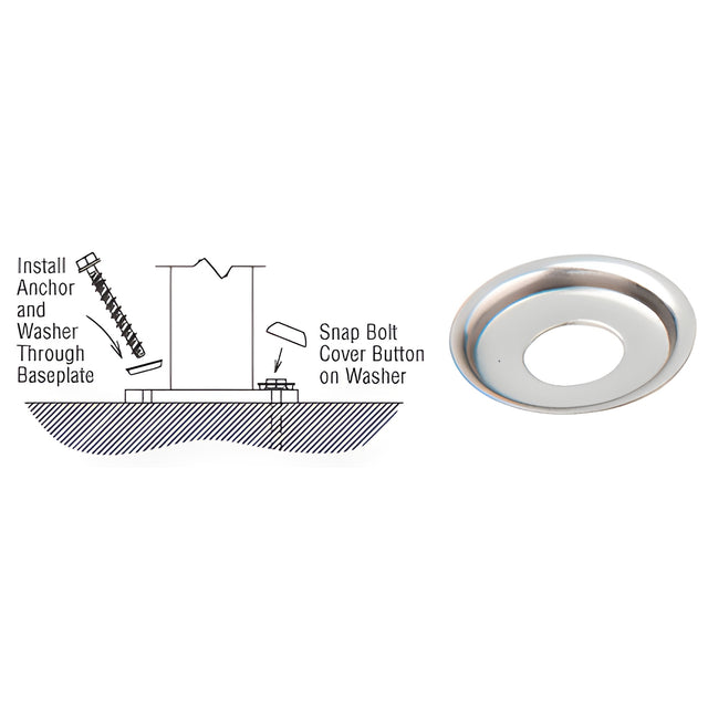CRL Stainless Steel Button Washer
