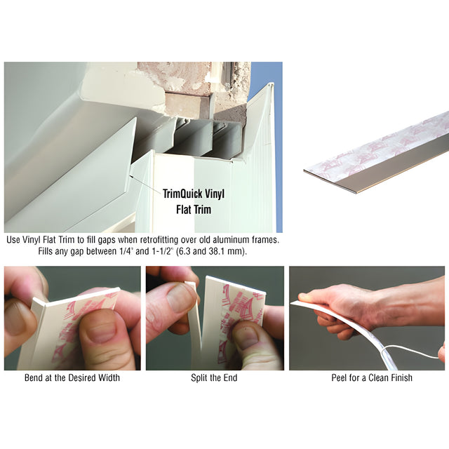 CRL Tan TrimQuick® 1-3/4" Flat Vinyl Trim