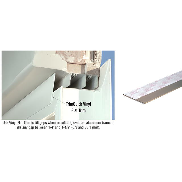 CRL Tan TrimQuick® 2-1/4" Flat Vinyl Trim