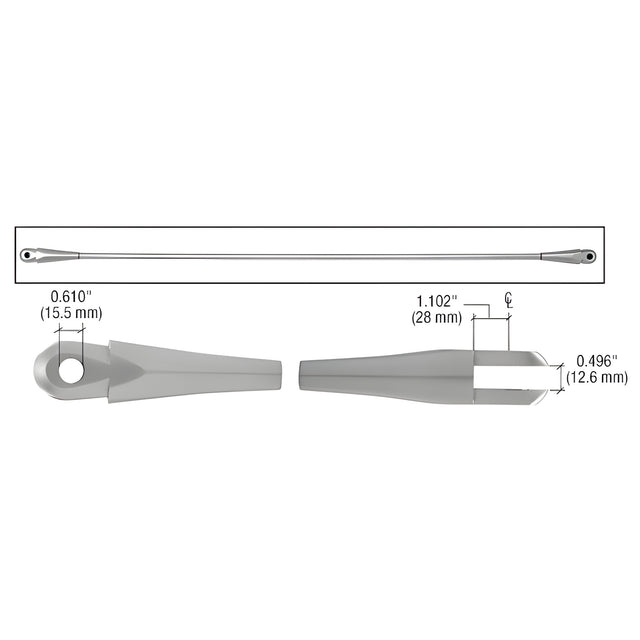 CRL Tension Rod End Fittings for 16mm Rod (Set of 2)