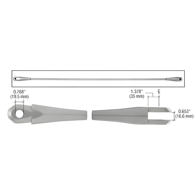 CRL Tension Rod End Fittings for 20mm Rod (Set of 2)