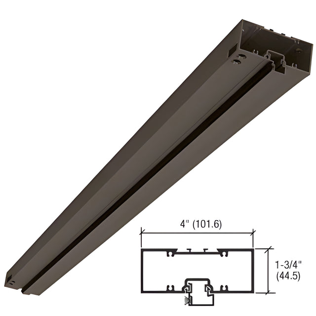 CRL-U.S. Aluminum 1-3/4" x 4" 400 Series Single Acting Header, Dark Bronze Anodized