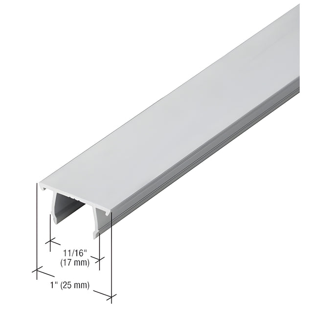 CRL-U.S. Aluminum 1/4" Pocket Insert, Clear Anodized Class 1 - 21'-2"