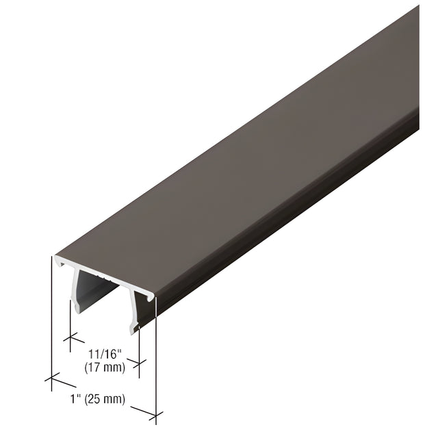 CRL-U.S. Aluminum 1/4" Pocket Insert, Dark Bronze/Black Anodized Class 1 - 21'-2"