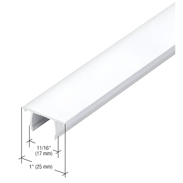CRL-U.S. Aluminum 1/4" Pocket Insert, White KYNAR® Paint - 21'-2"