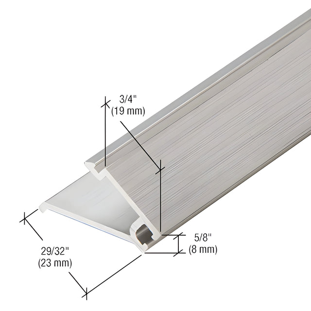 CRL U.S. Aluminum 1/4" Pocket Reducer, Clear Anodized Class 1 - 24'-2"