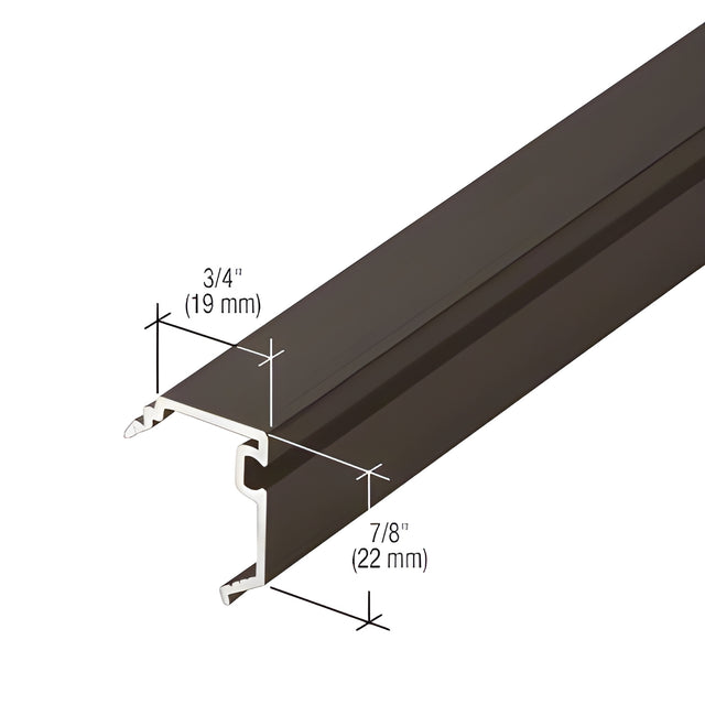 CRL-U.S. Aluminum 1/4" Pocket Reducer, Dark Bronze/Black Anodized Class 1 - 24'-2"