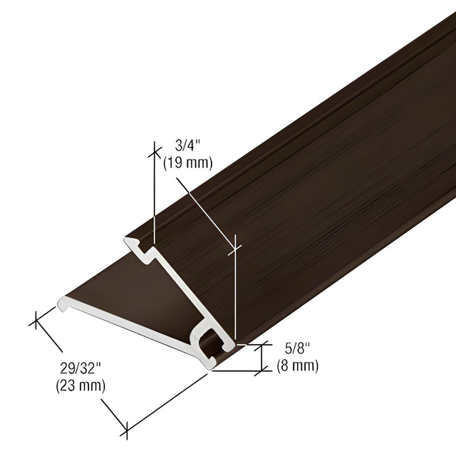 CRL U.S. Aluminum 1/4" Pocket Reducer, Dark Bronze/Black Anodized Class 1 - 24'-2"
