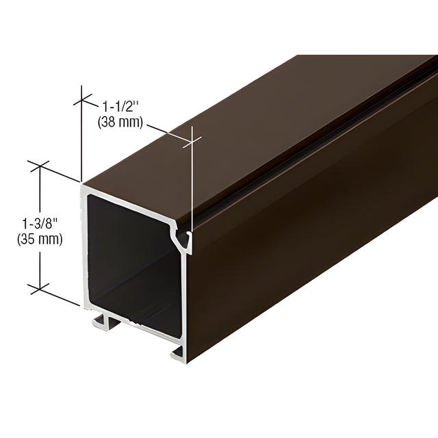 CRL-U.S. Aluminum 1-5/16" Glass Stop, Dark Bronze/Black Anodized Class 1 - 24'-2"