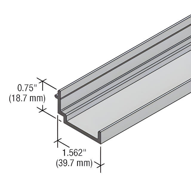CRL-U.S. Aluminum 1" Perimeter Pocket Filler for StormWall XL Vertical Mullions, Clear Anodized Class 1