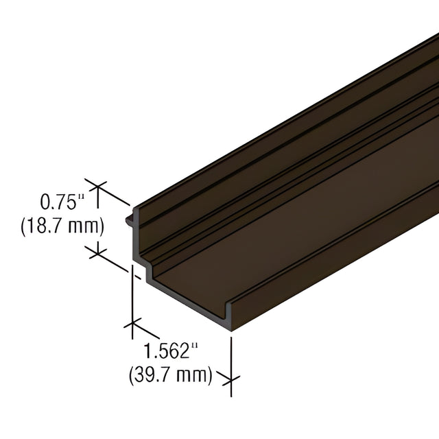 CRL-U.S. Aluminum 1" Perimeter Pocket Filler for StormWall XL Vertical Mullions, Dark Bronze/Black Anodized Class 1