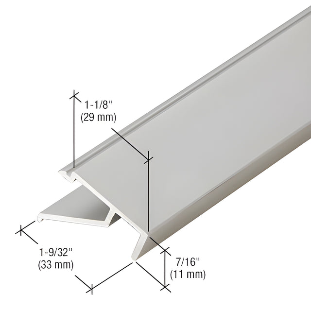 CRL-U.S. Aluminum 1" Pocket Insert Perimeter, Clear Anodized Class 1 - 24'-2"