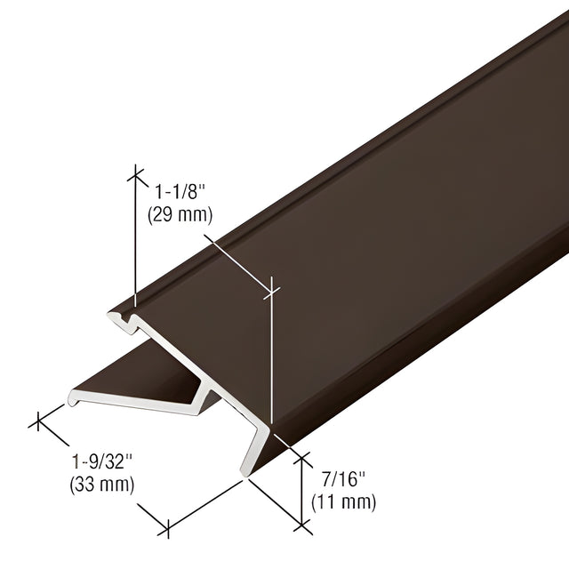 CRL-U.S. Aluminum 1" Pocket Insert Perimeter, Dark Bronze/Black Anodized Class 1 - 24'-2"