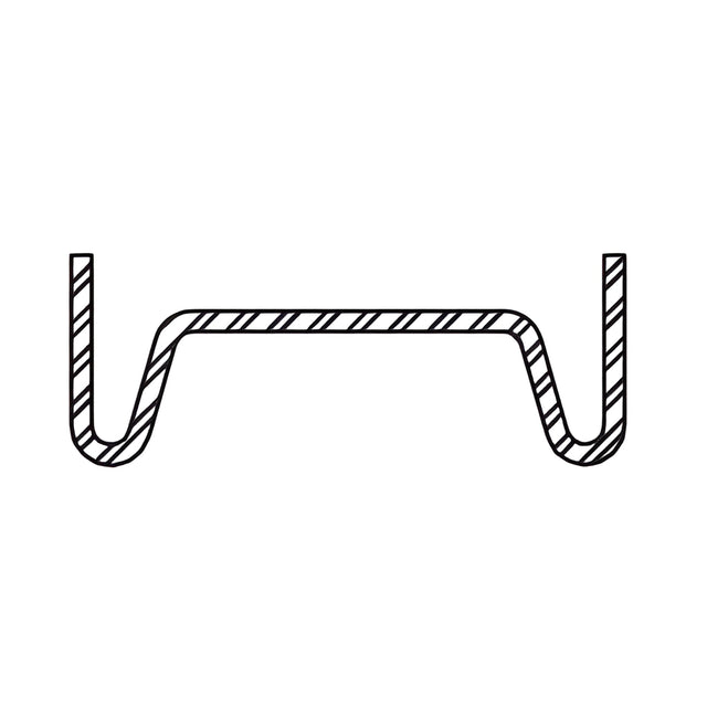 CRL-U.S. Aluminum 10 Gauge Steel Stiffener 3-5/8" x 1-3/8" x 16'