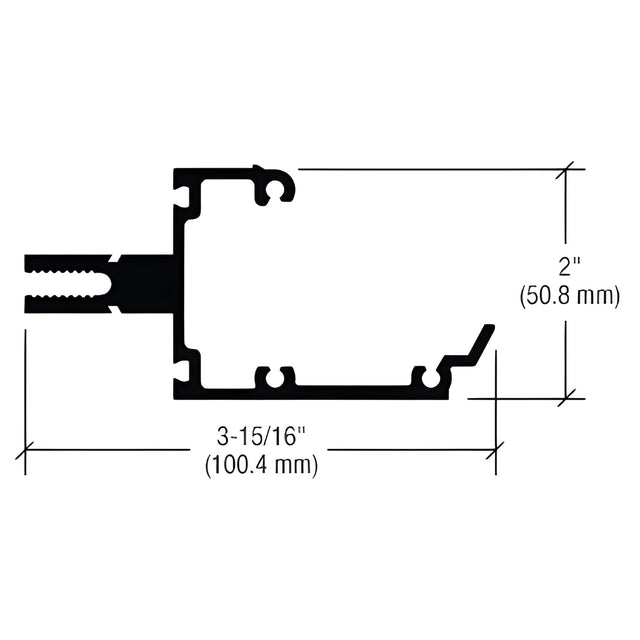 CRL-U.S. Aluminum 2-7/8" Head/Sill Bronze Black Anodized - 24'-2"