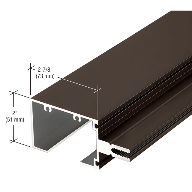CRL-U.S. Aluminum 2-7/8" Perimeter Mullion for Screw Spline and Multi-Lite Units, Bronze Black Anodized - 24'-2"