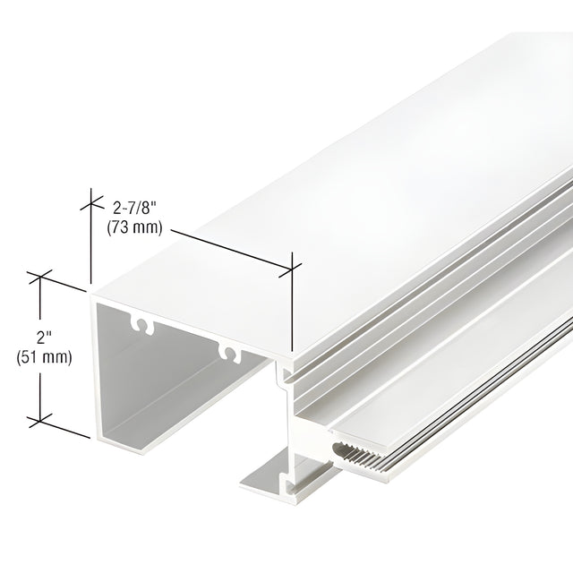 CRL-U.S. Aluminum 2-7/8" Perimeter Mullion for Screw Spline and Multi-Lite Units, White KYNAR® Paint - 24'-2"