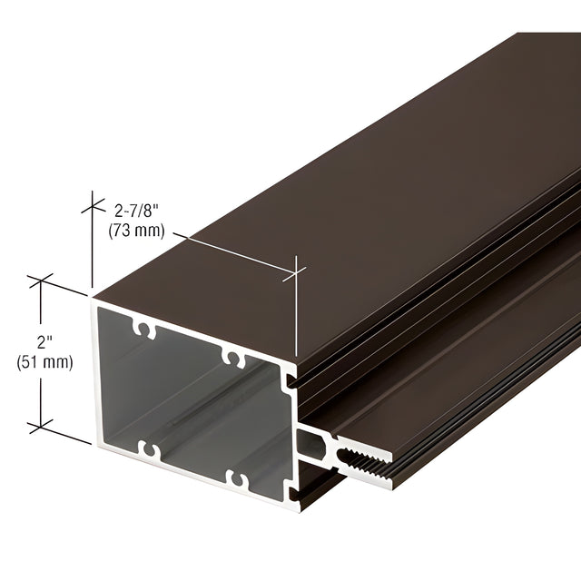 CRL-U.S. Aluminum 2-7/8" Vertical/Horizontal Mullion for Screw Spline and Multi-Lite Units, Bronze Black Anodized - 24'-2"