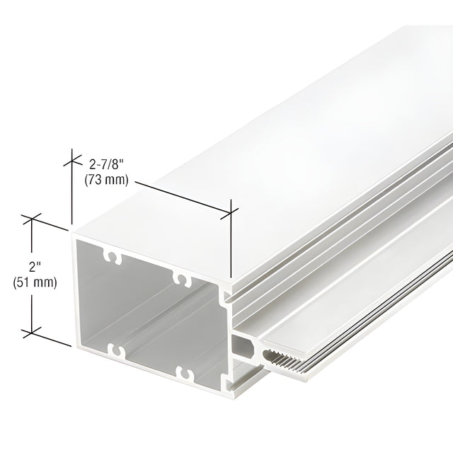 CRL-U.S. Aluminum 2-7/8" Vertical/Horizontal Mullion for Screw Spline and Multi-Lite Units, White KYNAR® Paint - 24'-2"