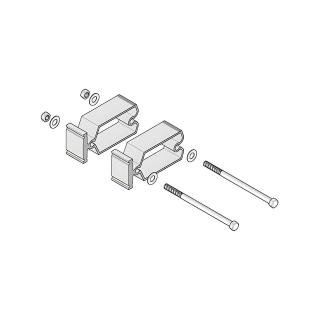 CRL-U.S. Aluminum 2.91 PSI Shear Block and Bolt Package for Intermediate Mullions- 12/Pk